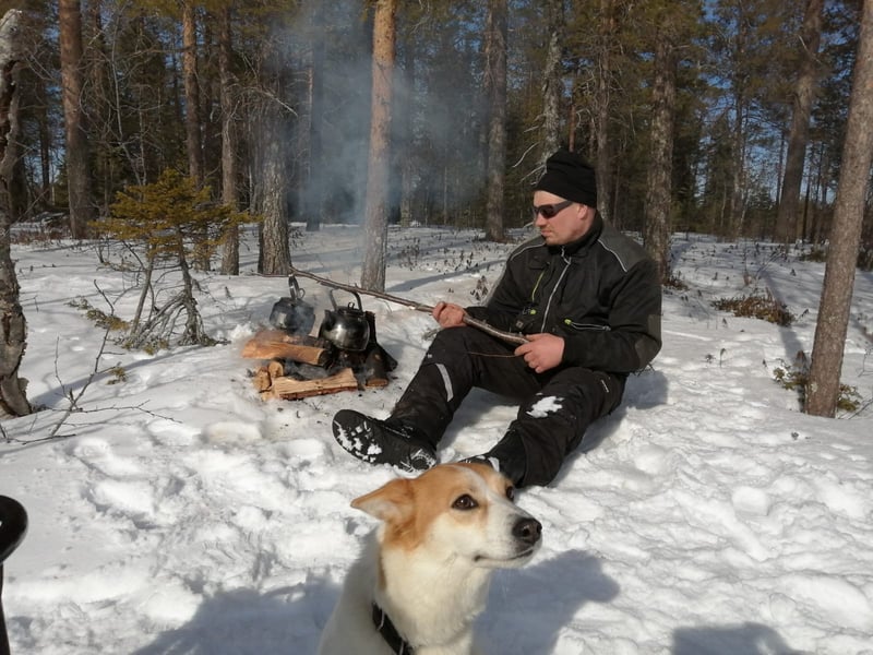 Ice Fishing with Snowmobile Sleigh Ride in Rovaniemi, Lapland, photo 2