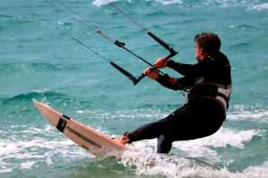 Bar and controls of kitesurfing