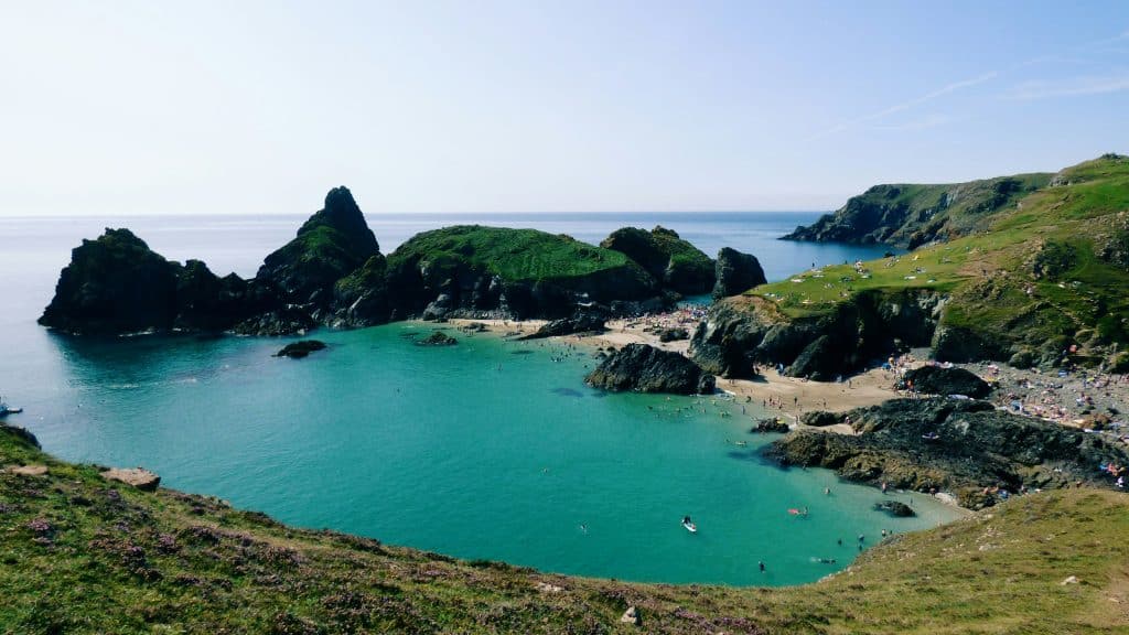 Wild swimming in Kynance Cove