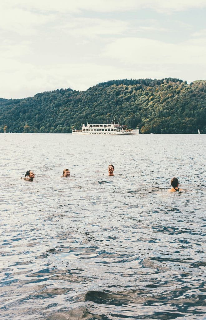 Wild swimming in  Windermere