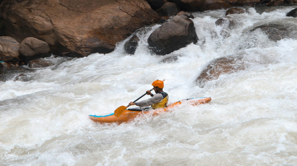 Whitewater kayaking 