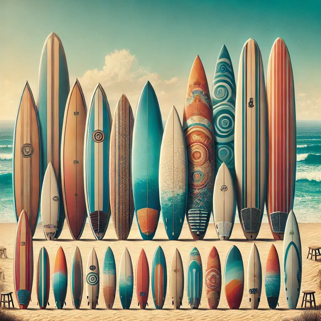 Different size surfboards