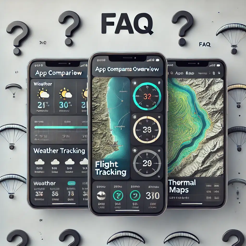 Multiple Paragliding Apps open and combined