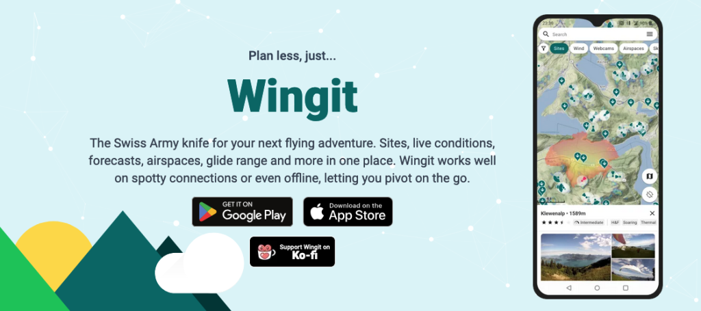 Wingit Paragliding App Description