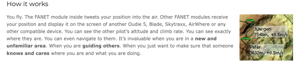 FANET how it works for paragliders - explanation