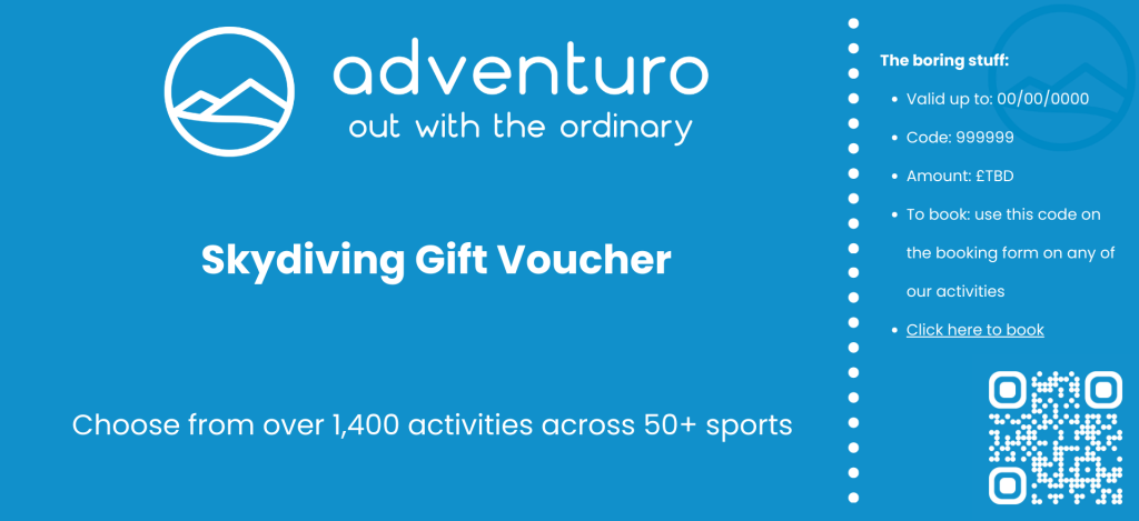Skydiving Gift Voucher adventuro