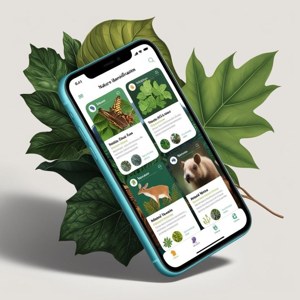 Wildlife and Plant Identification App on smartphone screen