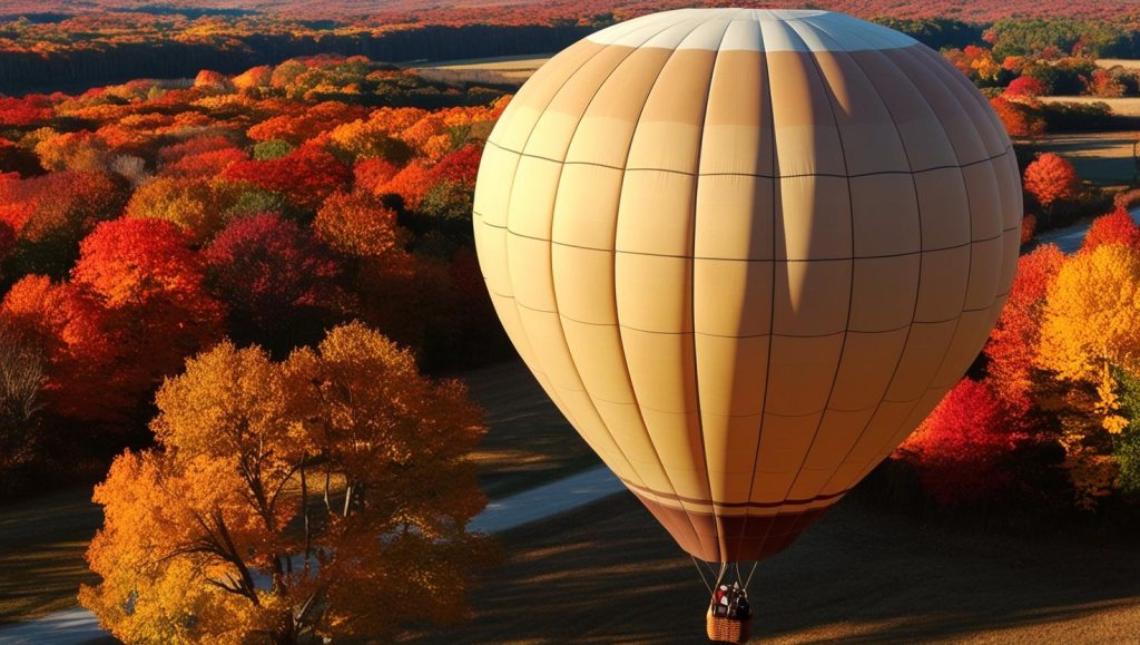 Hot air balloon in Autumn