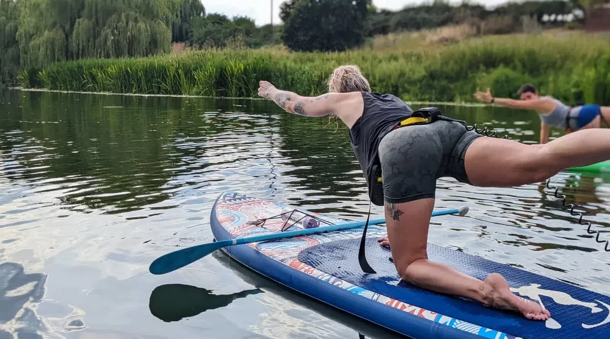 SUP Yoga on the River Avon in Worcestershire, photo 2