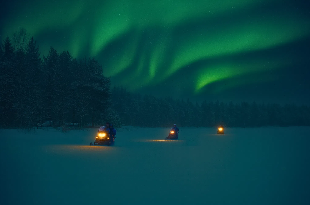Rovaniemi Snowmobile Evening Safari and Northern Lights Experience, photo 2