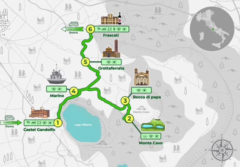 3-Day Rome Guided E-Bike Tour: Castel Gandolfo and Frascati, photo 3