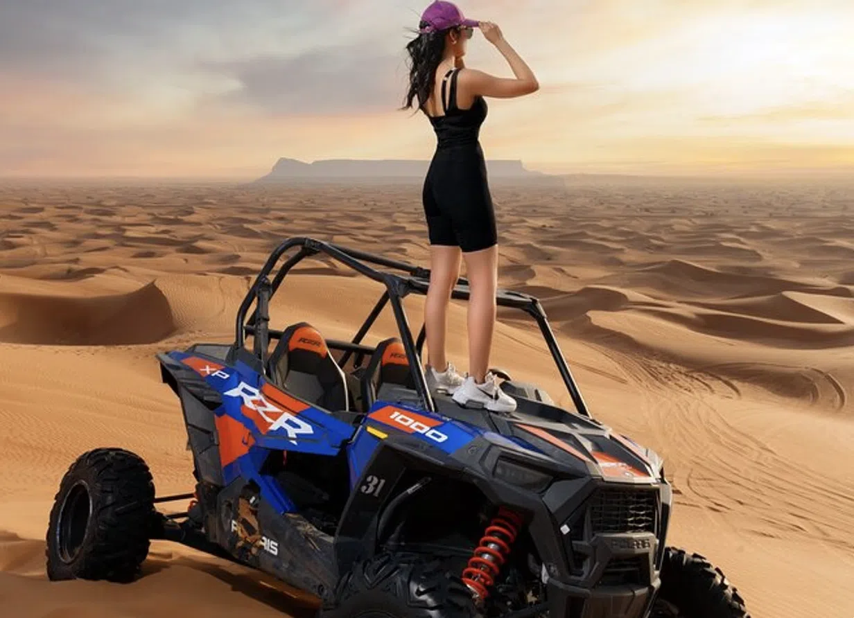 Dubai Private Red Dune Buggy Safari with VIP Camp BBQ Dinner, listing photo