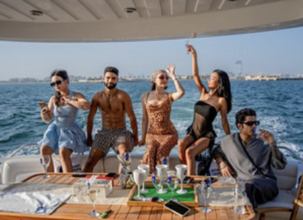 Dubai Marina Sunset & Night Yacht Cruise with Drinks gallery 3