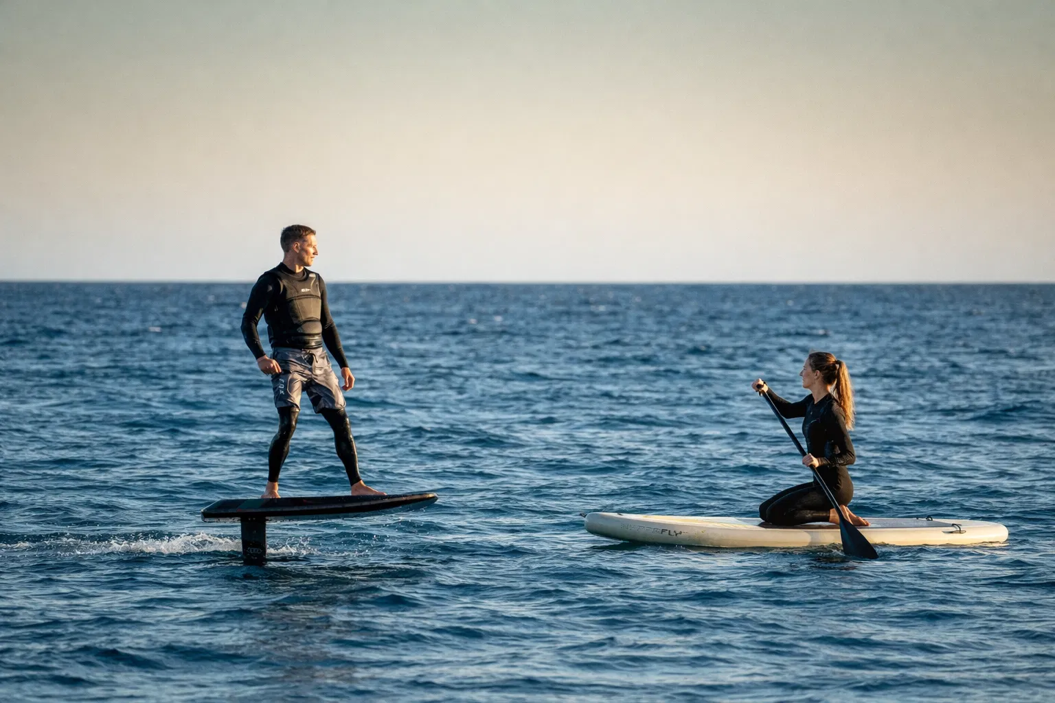 Sunset Paddle & E-Foil Experience in Estepona (Couples Ocean Adventure) gallery 2