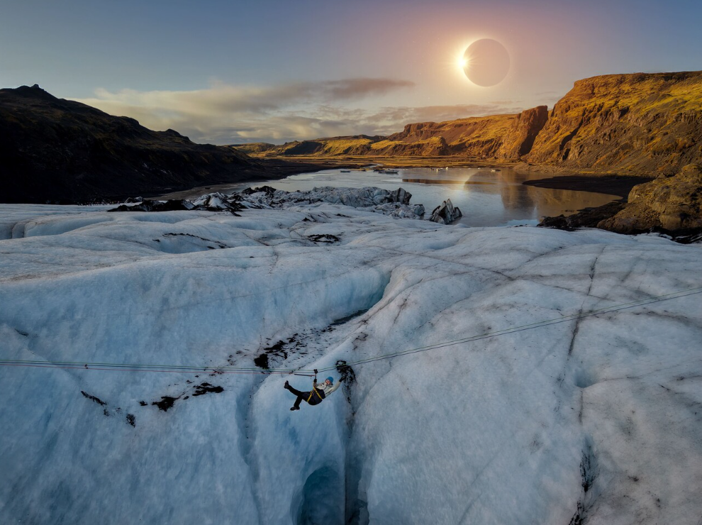 Solar Eclipse 2026 Zip Line and Glacier Hike Adventure, Iceland, photo 3